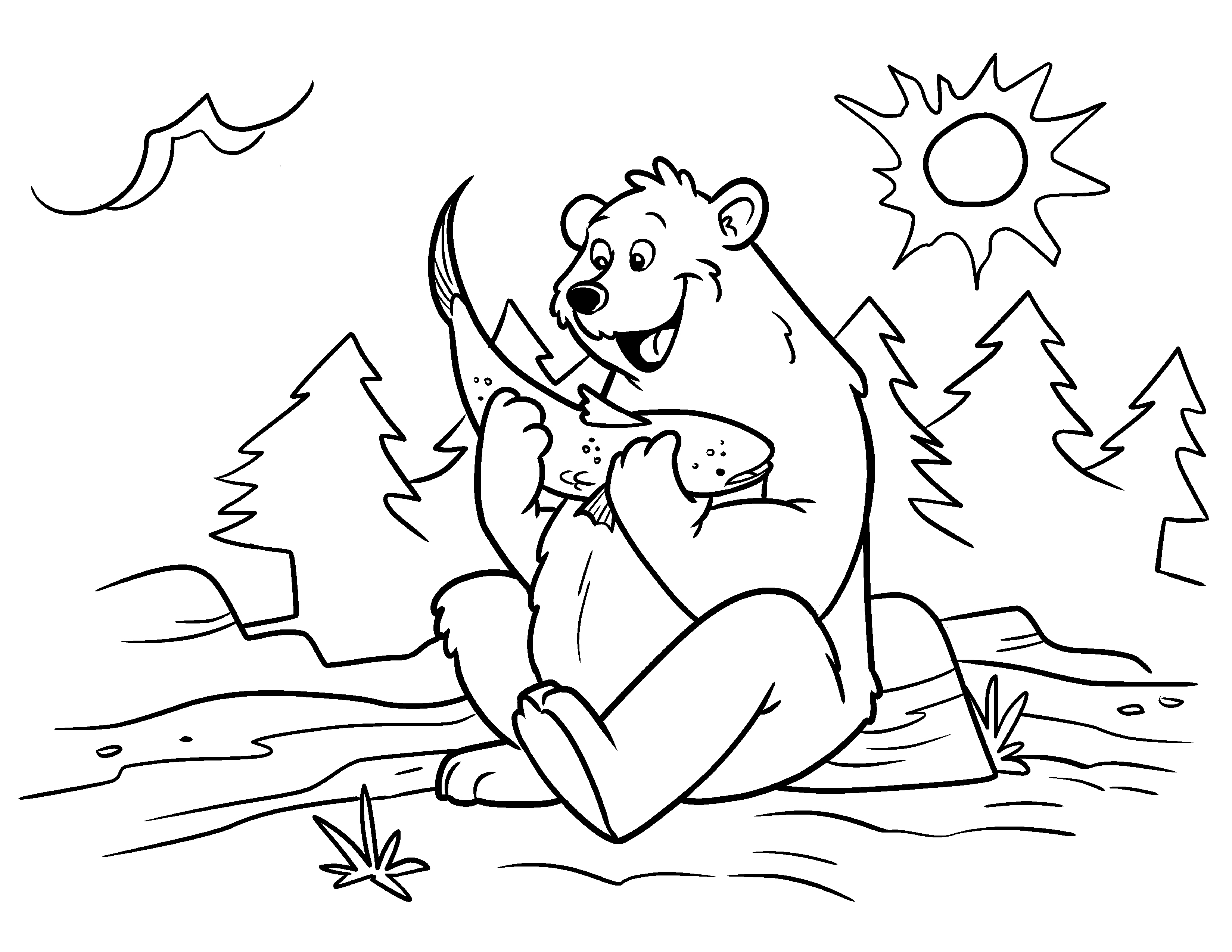 cartoon bears coloring pages - photo #41