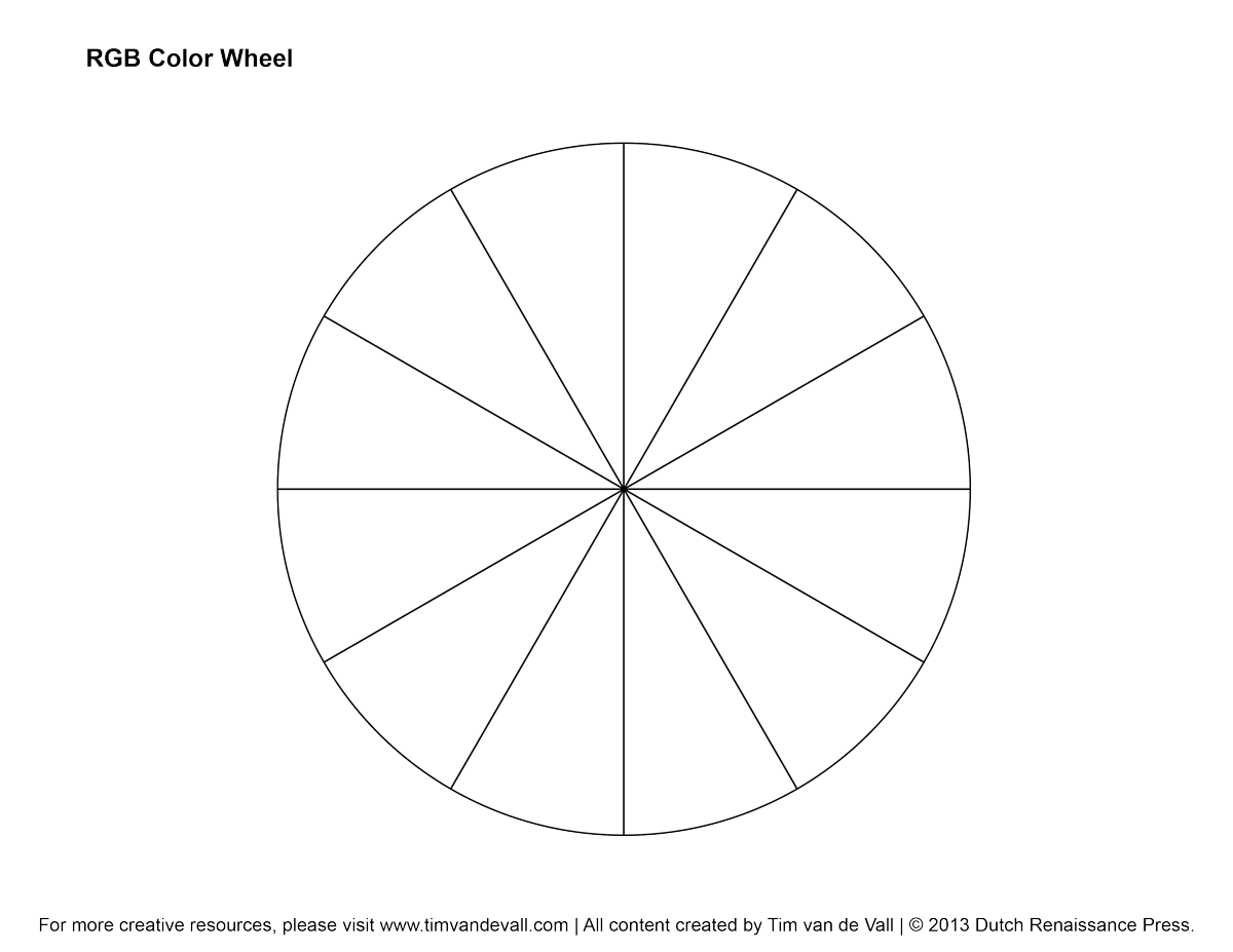 RGB Color Wheel, Hex Values & Printable Blank Color Wheel Templates