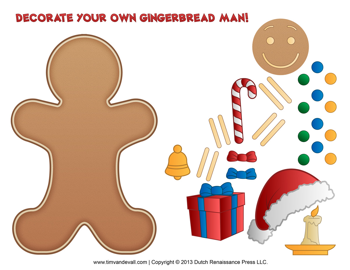 free printable gingerbread man clipart - photo #11
