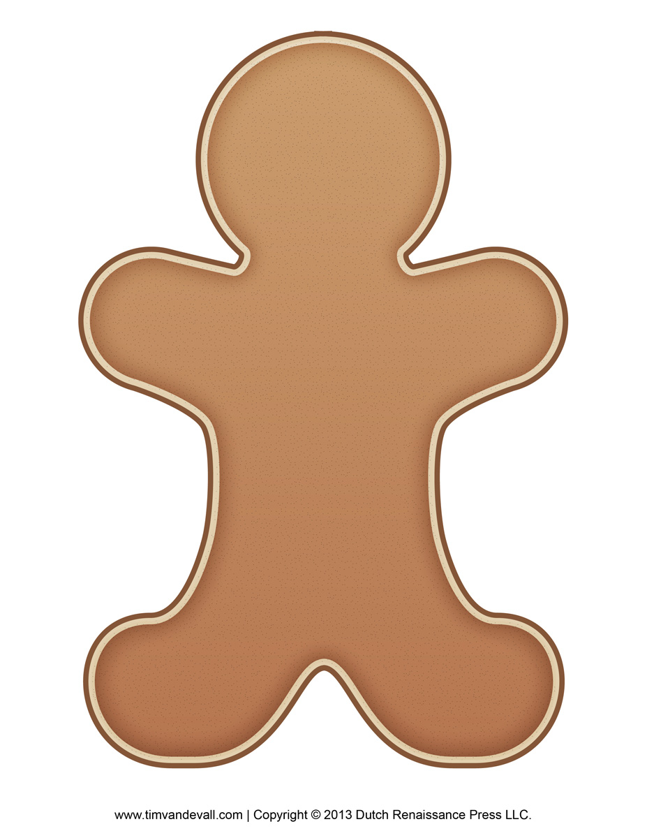 clip art gingerbread man outline - photo #42