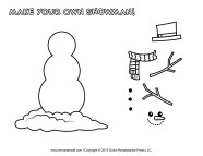 Blank Snowman Coloring Page Images Pictures Becuo