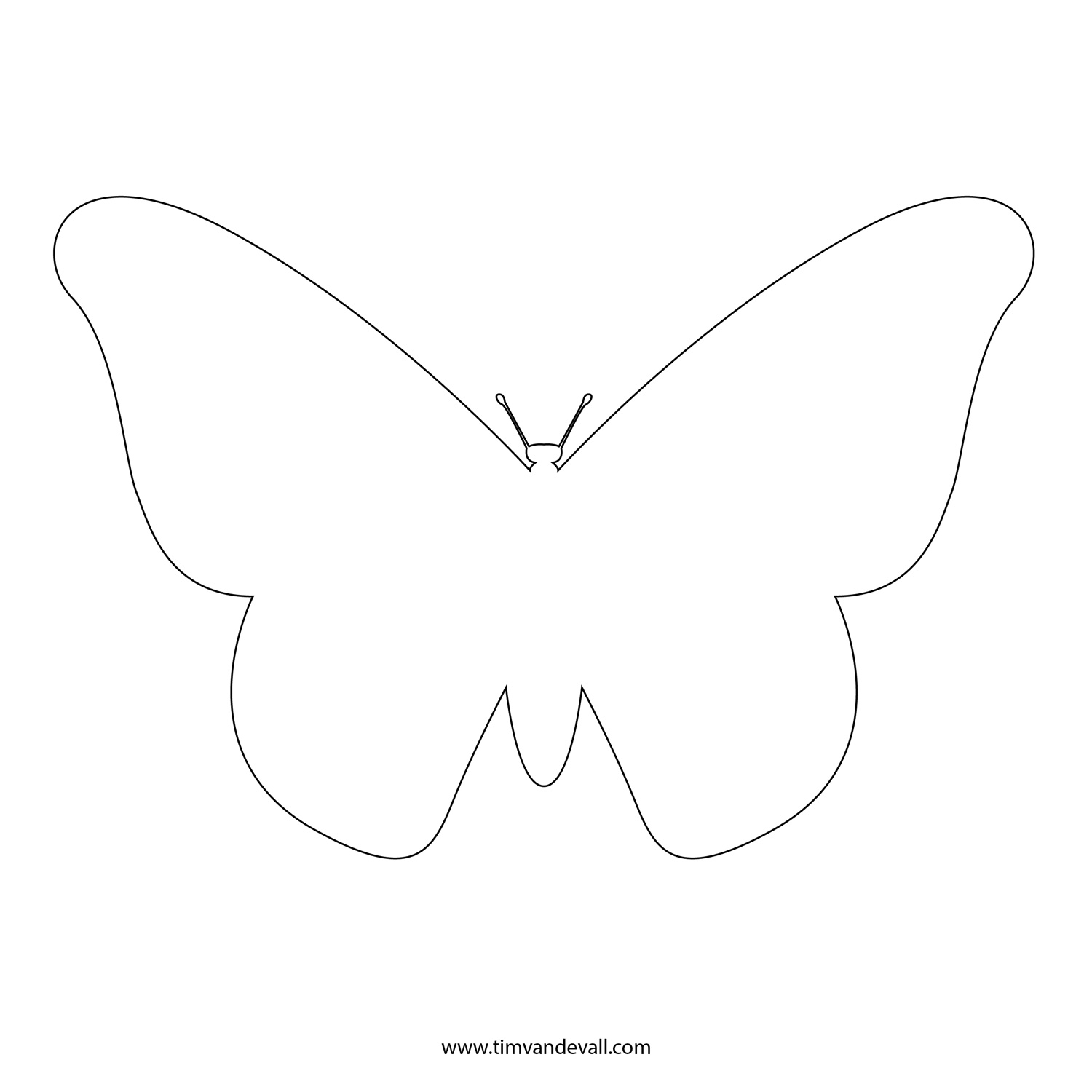 Butterfly Template Tim S Printables