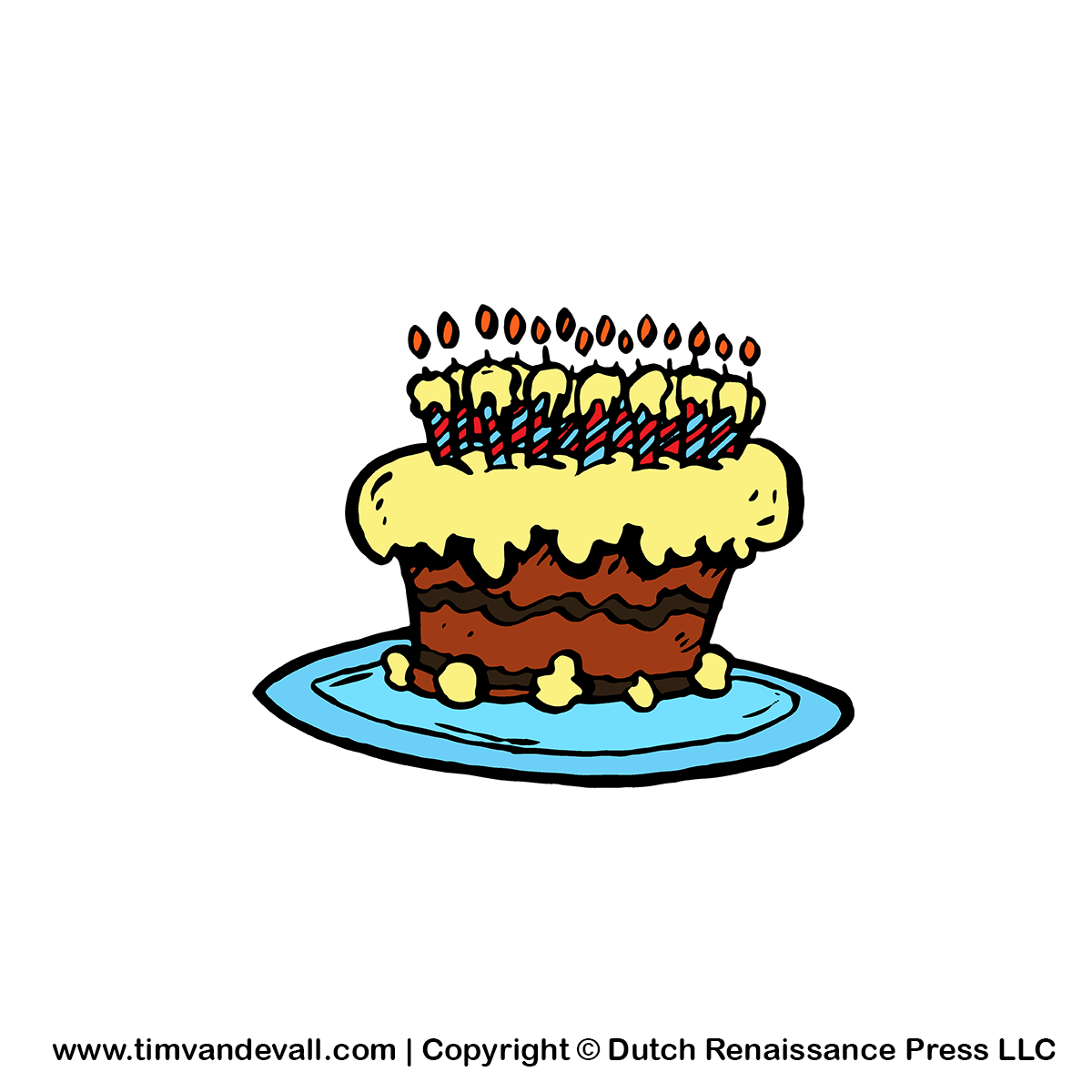 Birthday Cake Clipart | Free Color and Black and White PNG Images