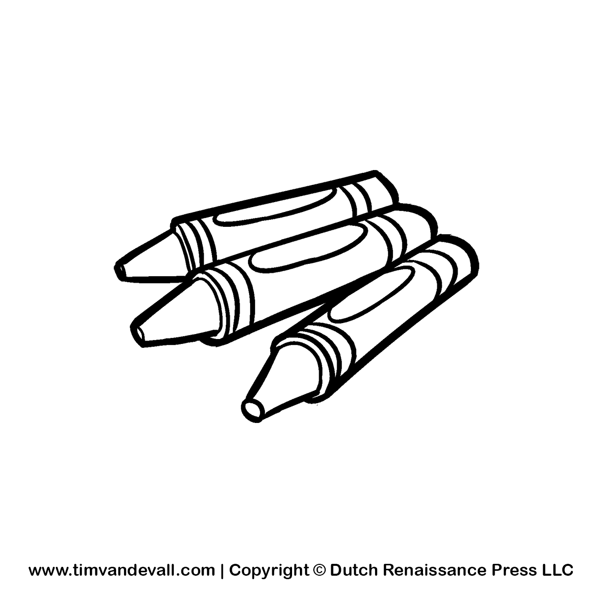 free black and white crayon clipart - photo #7