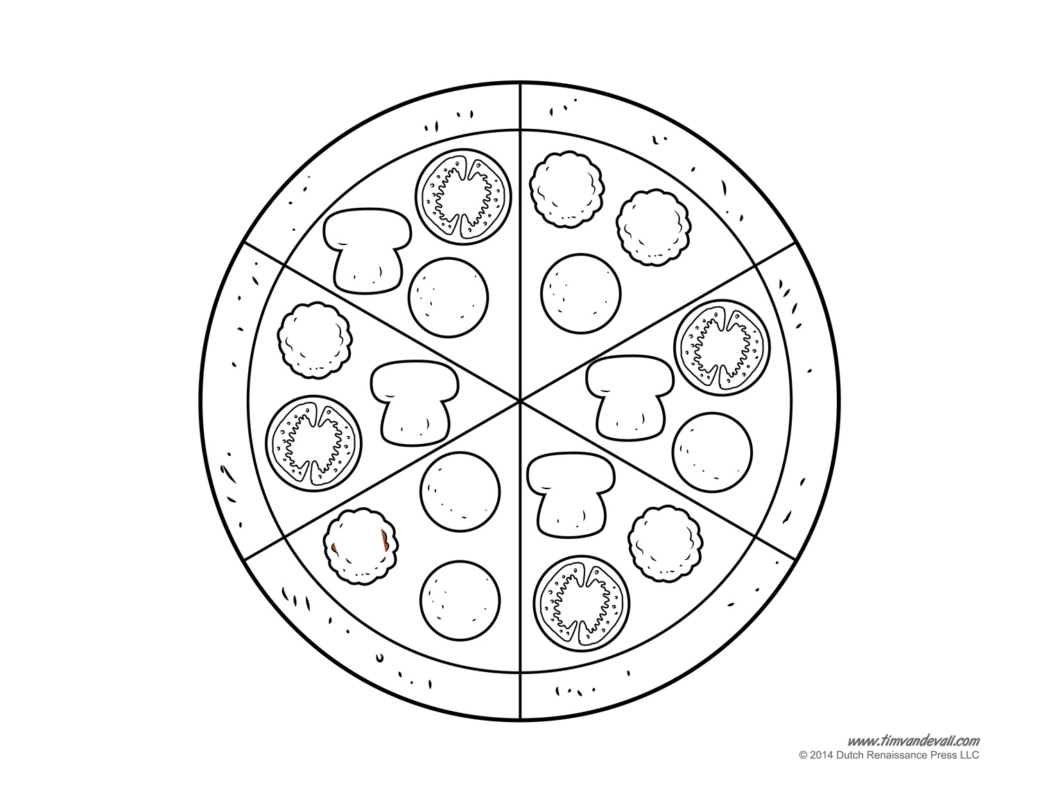 Printable Pizza Craft Template