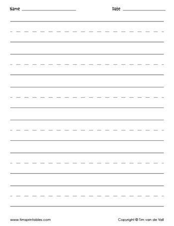 printable handwriting sheets