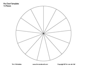 13 piece pie chart template