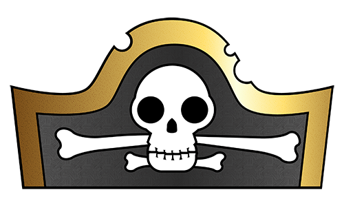 Pirate Hat Template for Kids