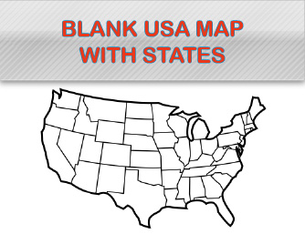 Blank USA Map with States