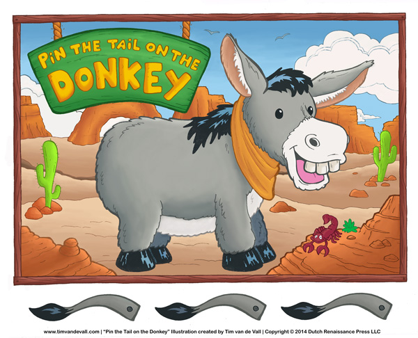 pin the tail on the donkey template