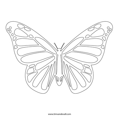 free butterfly stencil