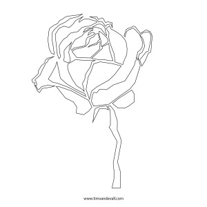 rose-outline - Tim's Printables