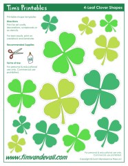 4 Leaf Clover Templates Tim s Printables