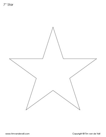 7 inch star shapes
