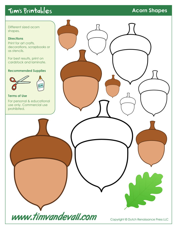 25+ inspirational pics Acorn Number Coloring Page / Craft ideas Large