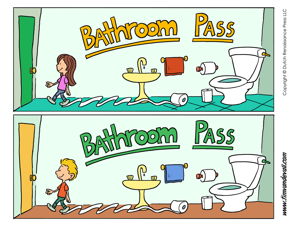 Bathroom Pass Template Free