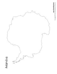 Blank-Antarctica-Map - Tim's Printables
