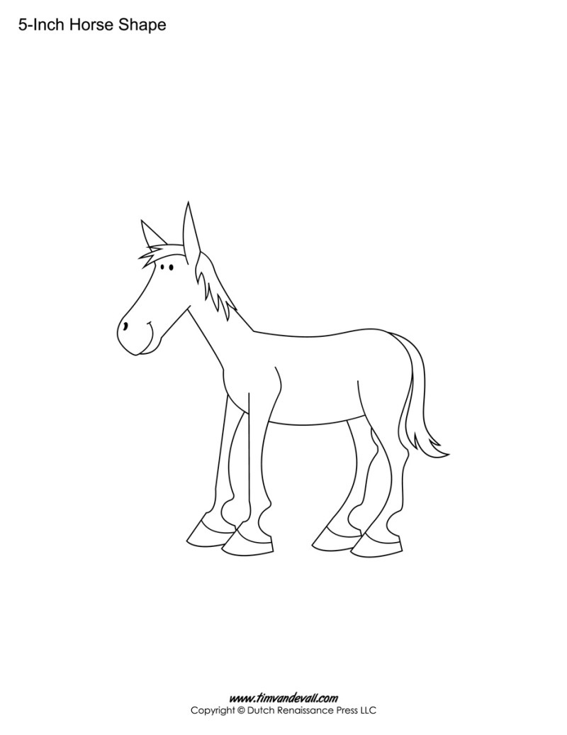 Horse Templates / Horse Shape Printables - Tim's Printables