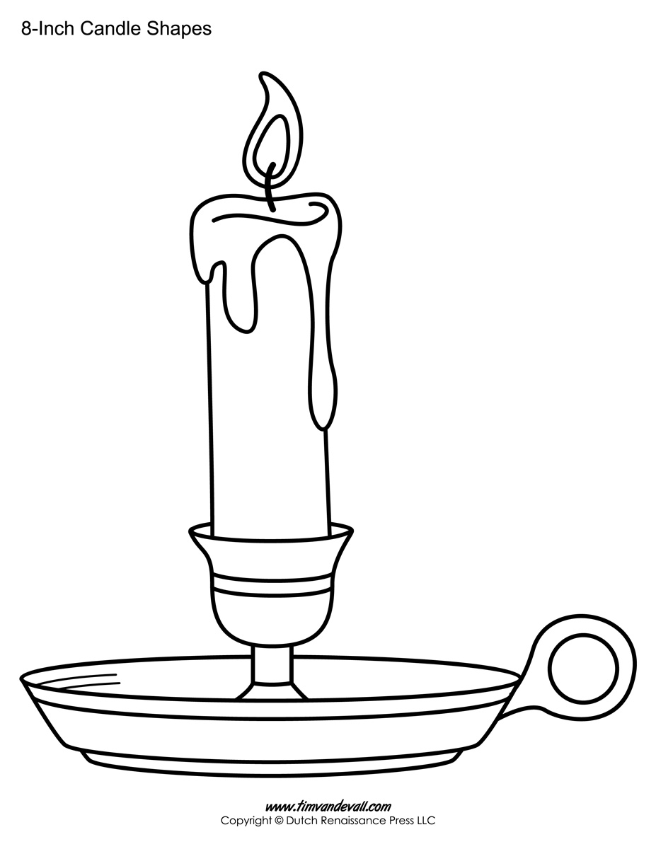 Candle Template Tim's Printables