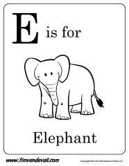 E is for Elephant Printable Tim s Printables