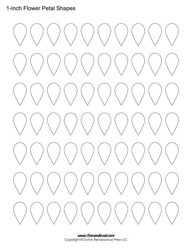 Flower Petal Printable – Tim's Printables