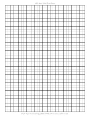 Graph Paper Template, 1/4 Inch Letter PDF