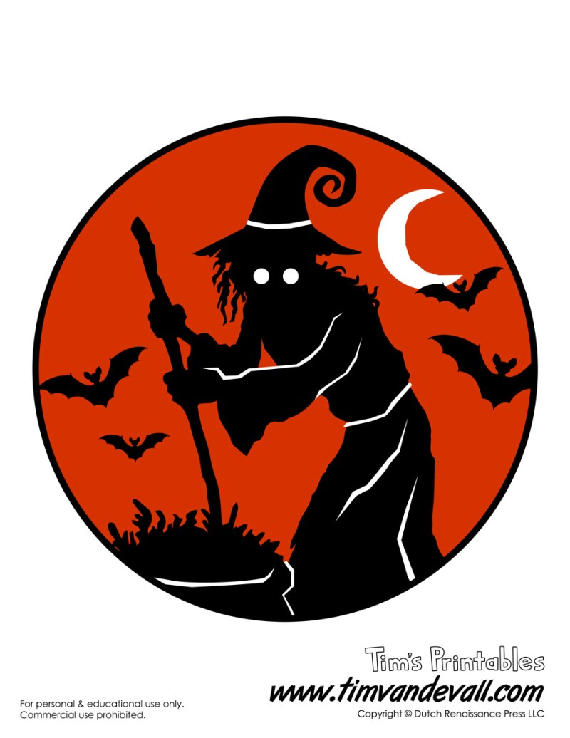 Halloween Witch Decoration - Tim's Printables