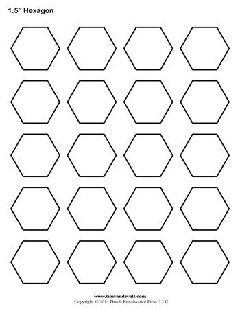 Hexagon Template – 1.5 Inch – Tim's Printables  Hexagon quilt pattern,  Free stencils printables templates, Hexagon