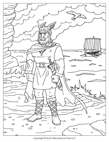 Leif Ericson Coloring Page