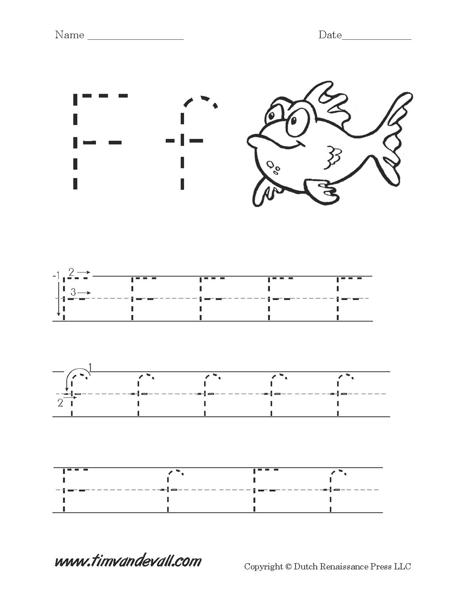 Free Printable Letter F Tracing Worksheets