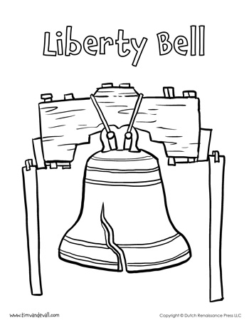 liberty bell coloring page