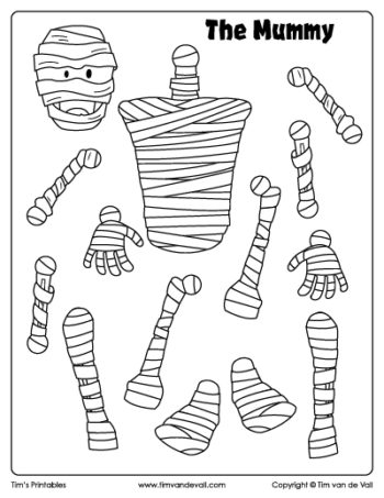 Mummy-Cut-and-Paste-Craft-400 - Tim's Printables