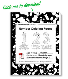 Number-Coloring-Pages-PDF-Cover - Tim's Printables