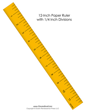 Printable Ruler Template in Inches