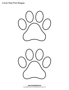 Paw Print Templates / Paw Print Shape Printables - Tim's Printables
