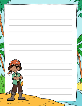 pirate writing paper
