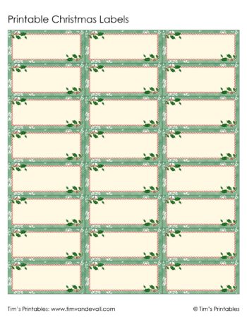 Printable-Christmas-Labels-Green - Tim's Printables