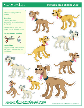 Printable Dog Stickers