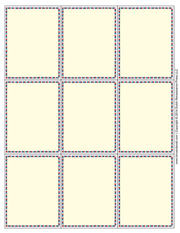Blank Flash Card Template with Borders – Tim's Printables