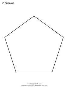 Pentagon Template - 7 Inch - Tim's Printables