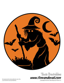 Printable Witch Silhouette – Tim's Printables