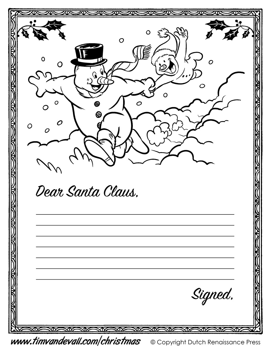 Printable Santa Letter Template for Kids | Christmas Templates