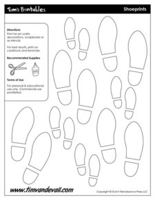 Printable Footprint Templates & Shoeprint Templates – Tim's Printables