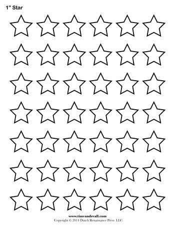 Star Template - 1 Inch