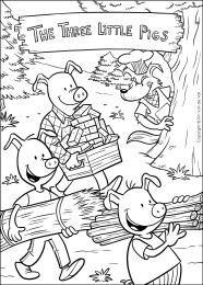 Three Little Pigs Wolf Coloring Page Coloring Pages