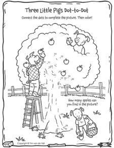 Three Little Pigs Dot-to-Dot