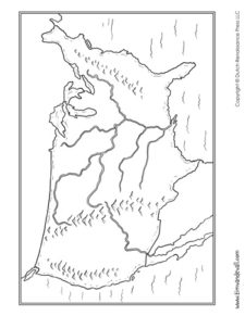 USA - Blank Map - Tim's Printables