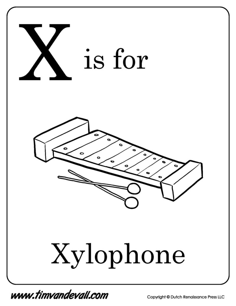 XisforXylophonePrintable Tim's Printables
