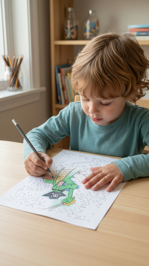 Alligator pirate extreme dot-to-dot
