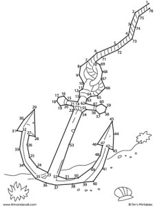 Anchor Dot-to-Dot - Medium - Tim's Printables